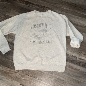 Gray Moscow Mule Social Club Sweater size large